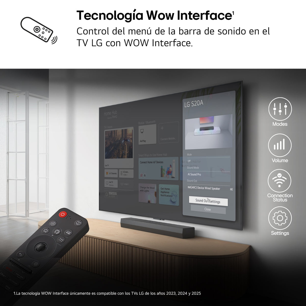 BARRASONIDO LG S20A 2.0 50W DOLBY DIGITAL BT HDMI