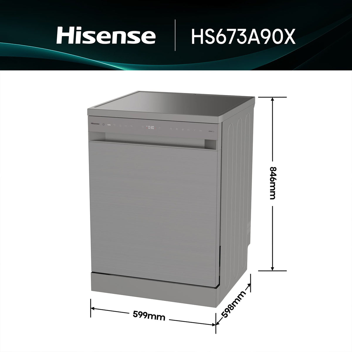 LVJ. HISENSE HS673A90X 16CP 3ªB 40dBA INOX