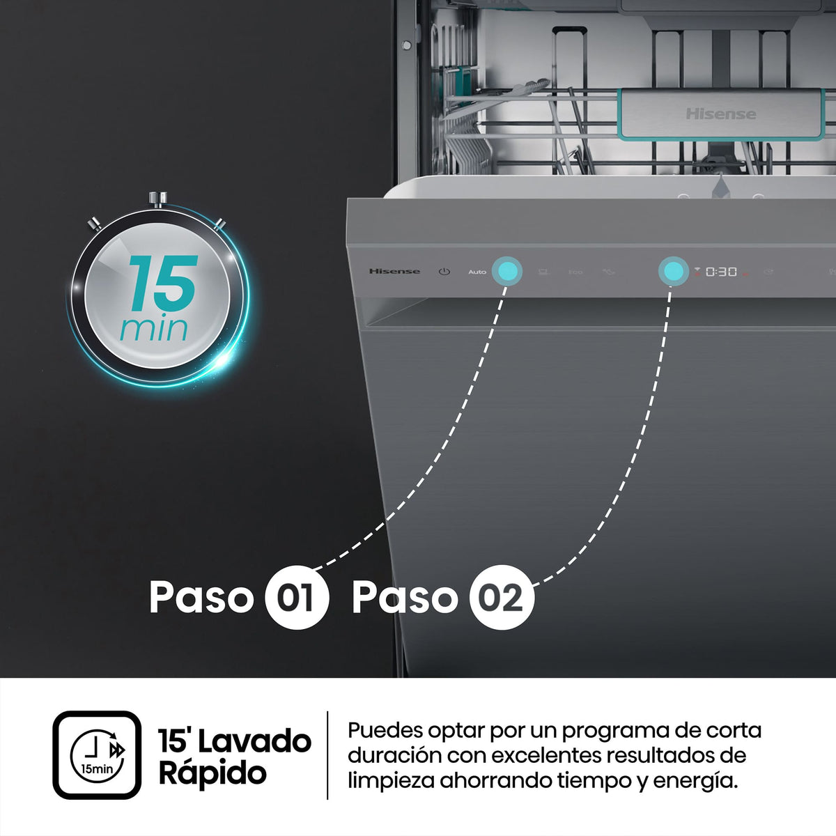 LVJ. HISENSE HS673A90X 16CP 3ªB 40dBA INOX