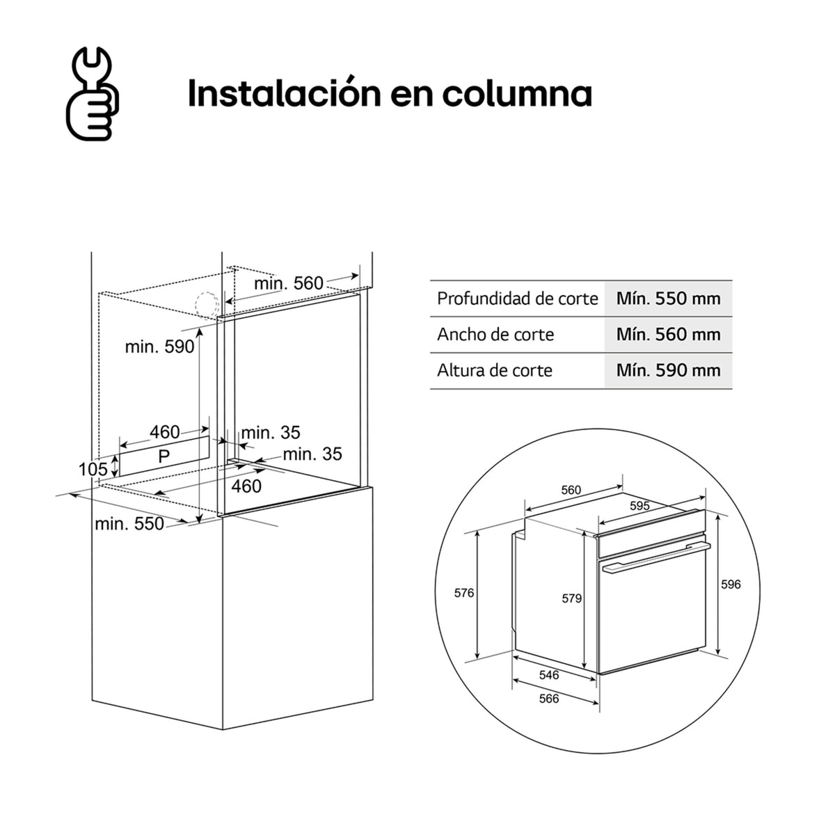 HORNO LG WS5D7230S 72L DSP PIROL INOX