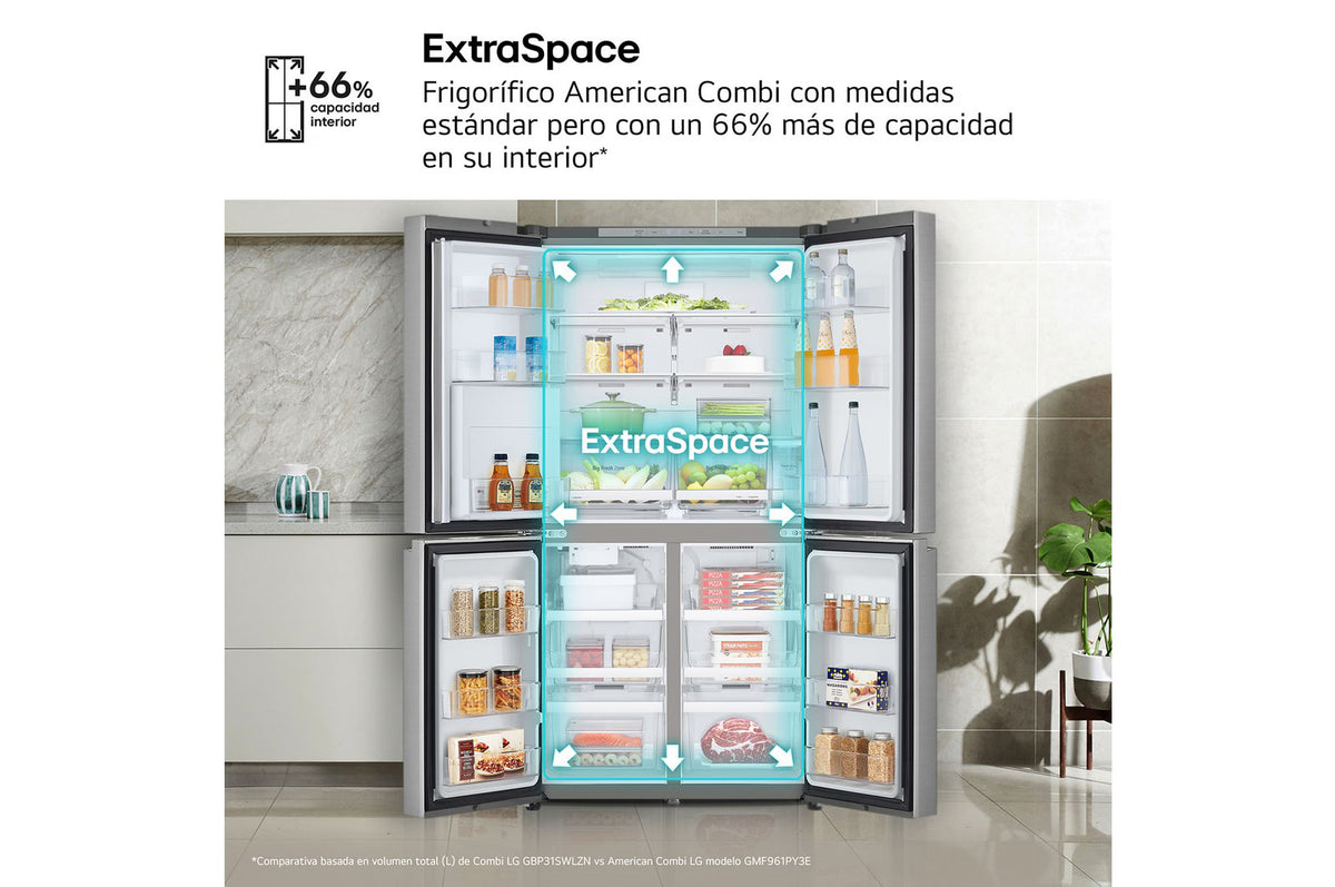 FRI. LG GMF961PY3E 180x91 4P 645L DISP INOX
