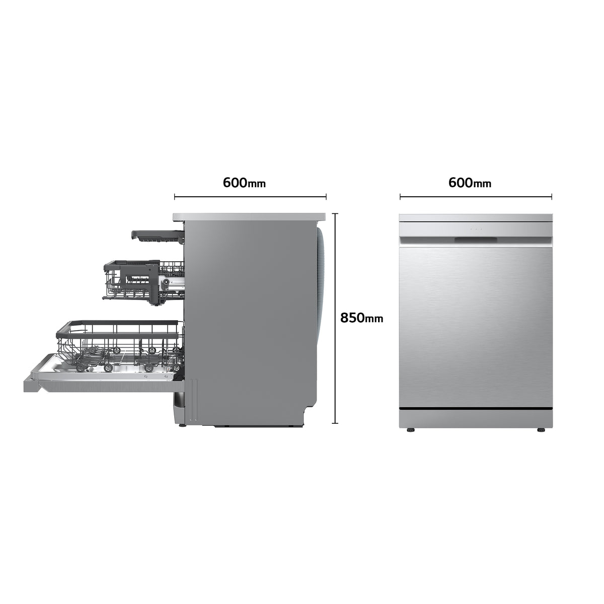 LVJ. LG DF375HVS 3ºB 6P 60CM QUADWASH INOX