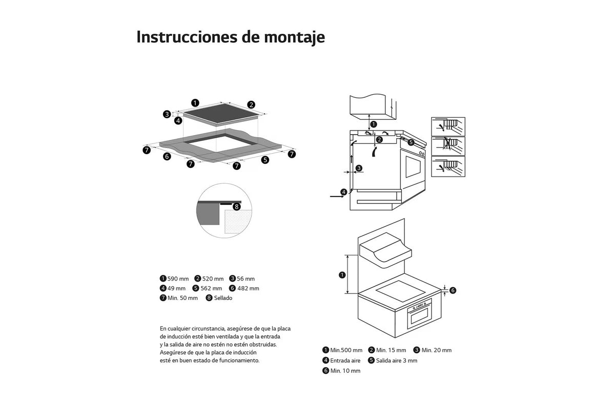 ENCIM. LG CI5Z2420BN 3F INDUCCIÓN SERIE 500