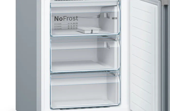 Bosch KGN36VIED – detalle de conservación y equipamiento