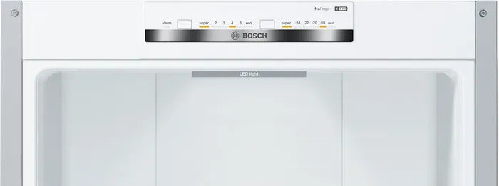 Bosch KGN39VIEB – vista frontal y acabado inox