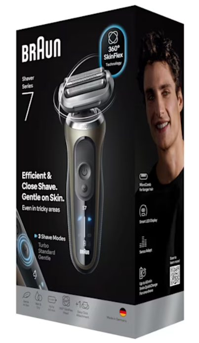 AFEITA. BRAUN 72-G1200S SERIE7 60MIM WET&DRY 360º
