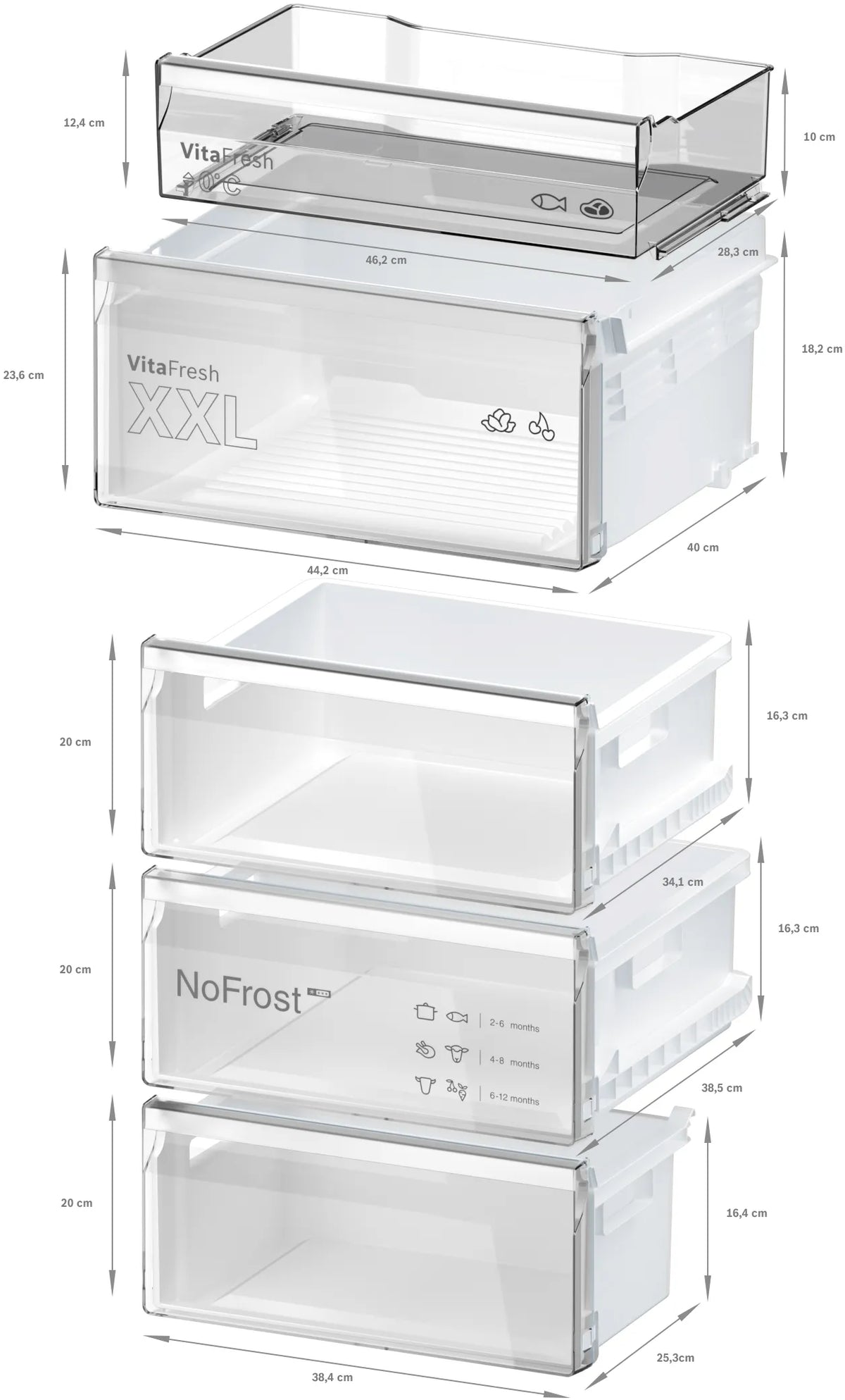 Frigorífico combi Bosch KGN392XCF, imagen complementaria 4