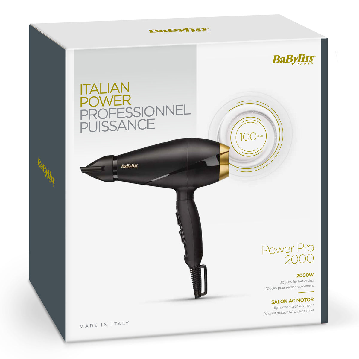 SECADOR BABYLISS 6704E 2000W AC 100KM/H