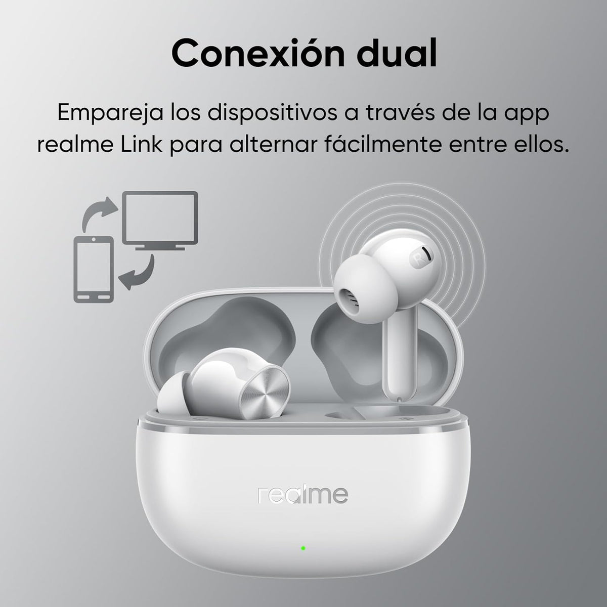 AURICULARES REALME BUDS T200 LITE GREY