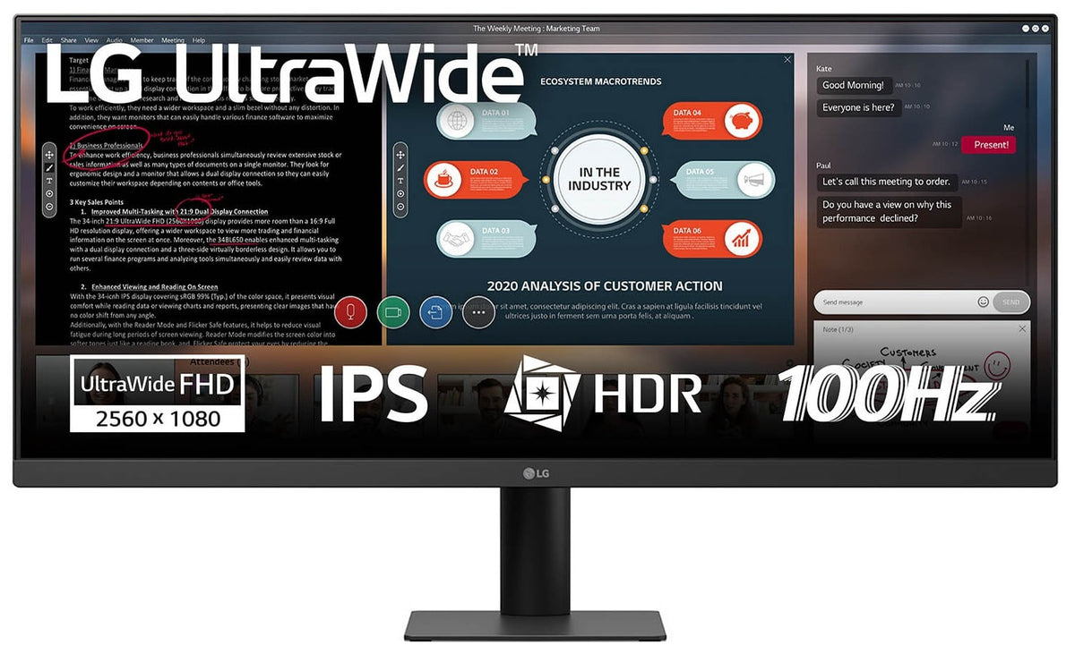 MONITOR LG 29" 29U511A-B 21:9 100 HZ 2560 X 1080