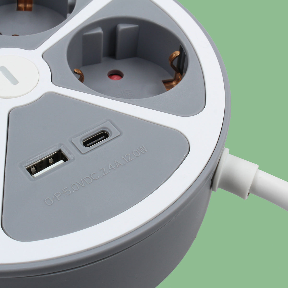 REGLETA TM ELECTRON TMUAD554CB 4 TOMAS+USB A+USB C