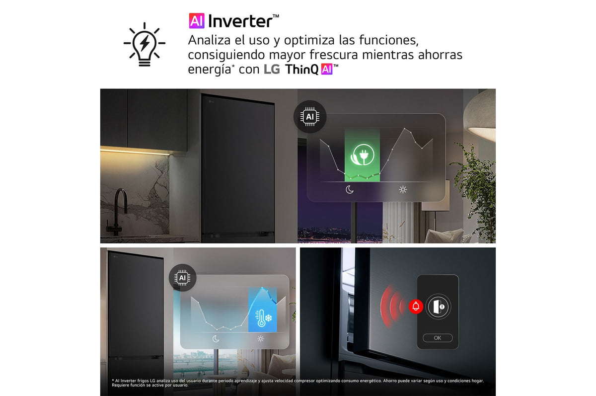 Frigorífico combi LG GBBS525APY – detalle interior
