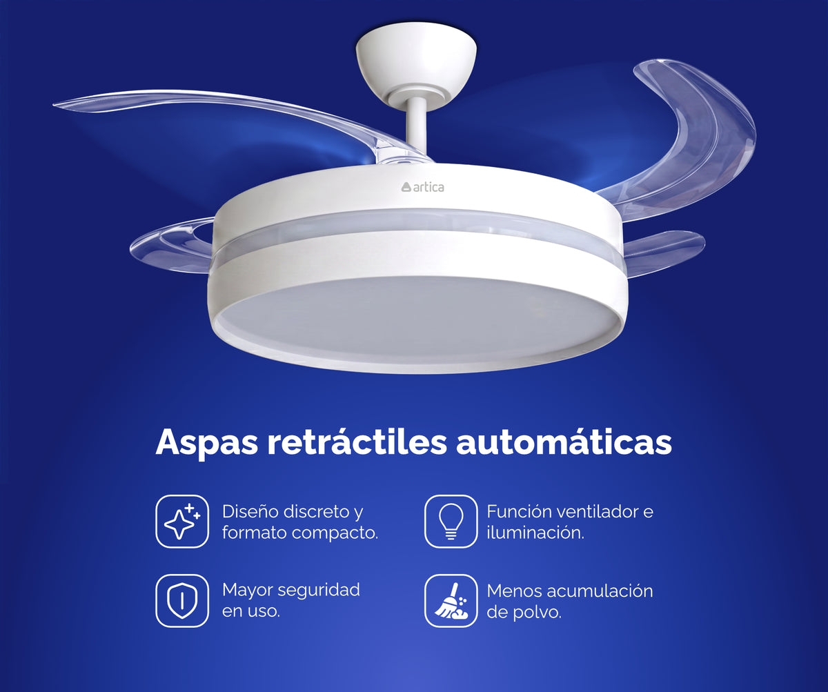 VENTILADOR TECHO RET ARTICA AVTECHR72B BCO 72W