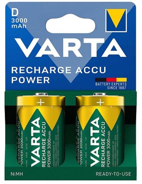 PILA VARTA LR20D RECARGABLE 3000 mAh