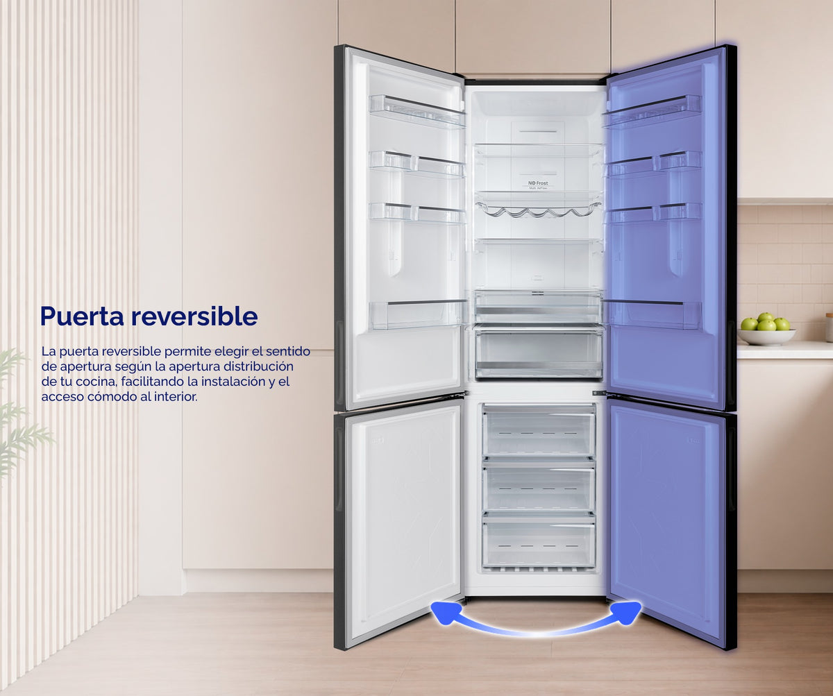 Ilustración de las puertas reversibles del Artica COOLTECH200CNG