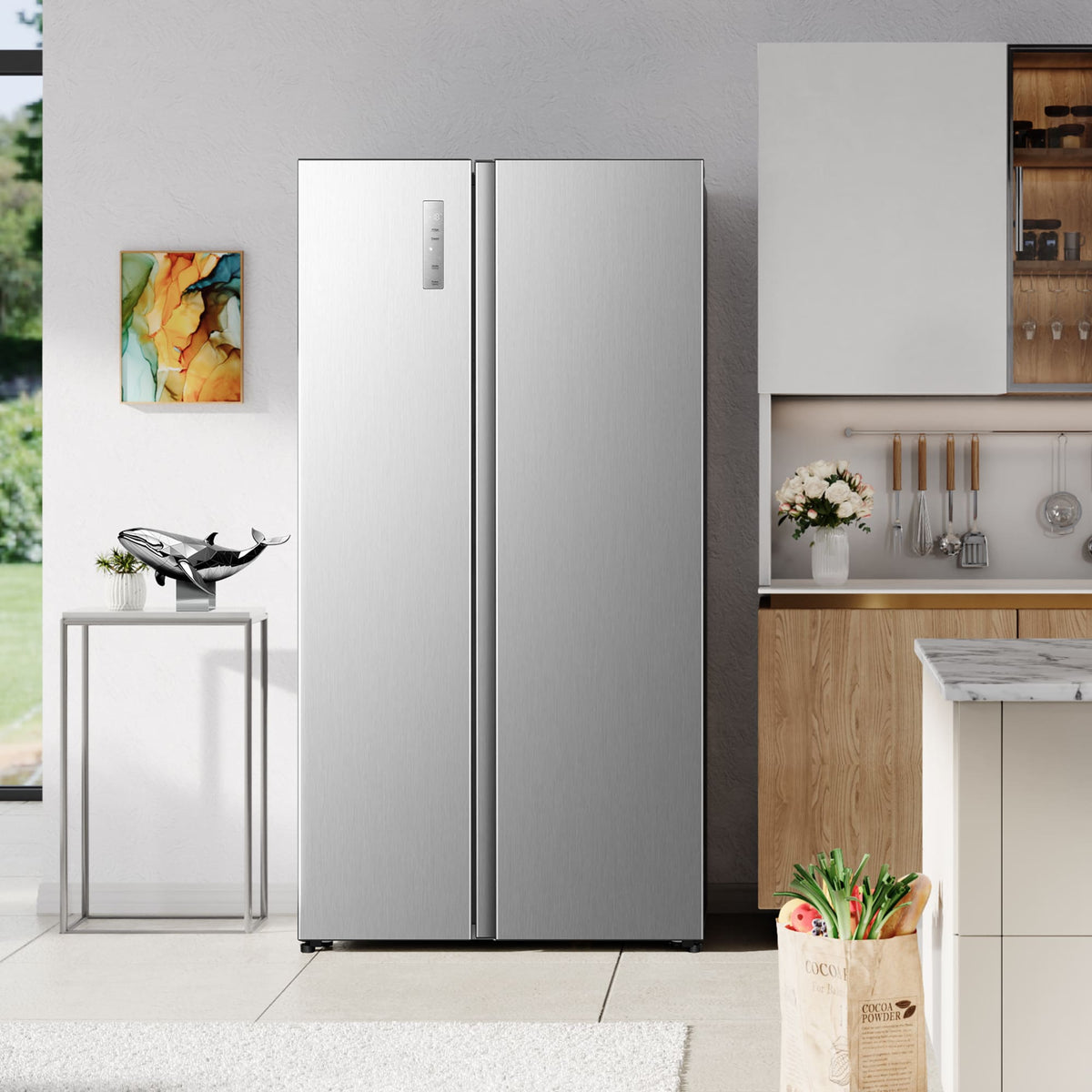 Hisense RS3P558NEIC – estantes y balcones de puerta