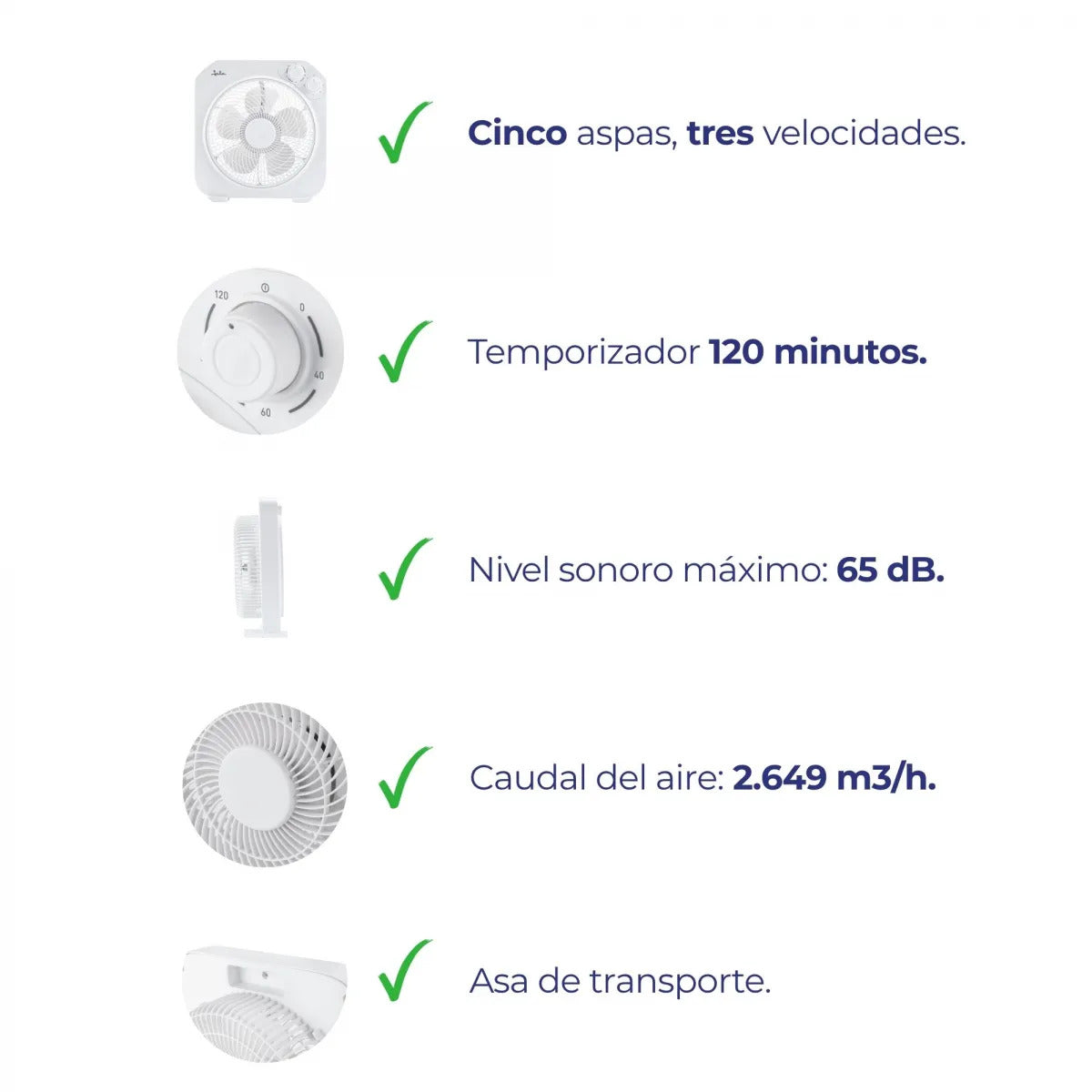 VENTILADOR BOX JATA JVVS3116 45W 3V 34X36CM BLANCO