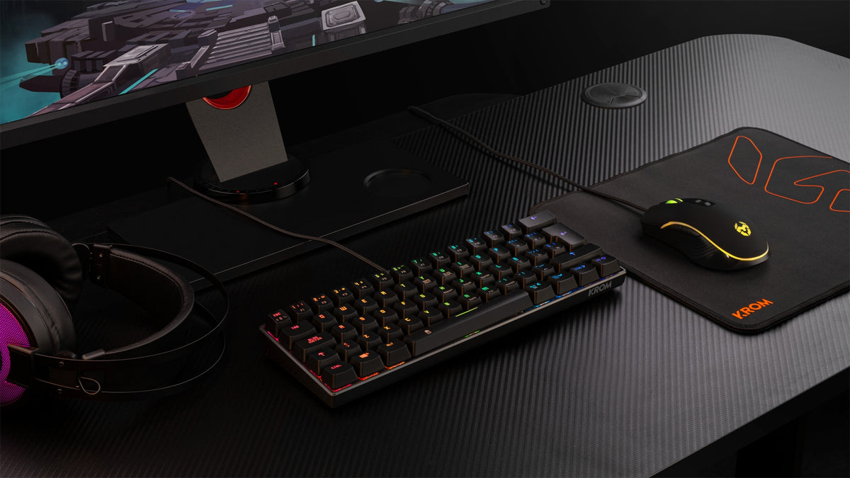 TECLADO KROM MINI GAMING KLUSTER RGB WIRELESS