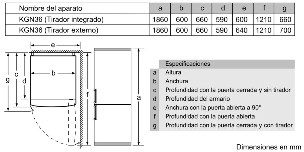 Frigorífico combi Bosch KGN36VLDB, imagen complementaria 12