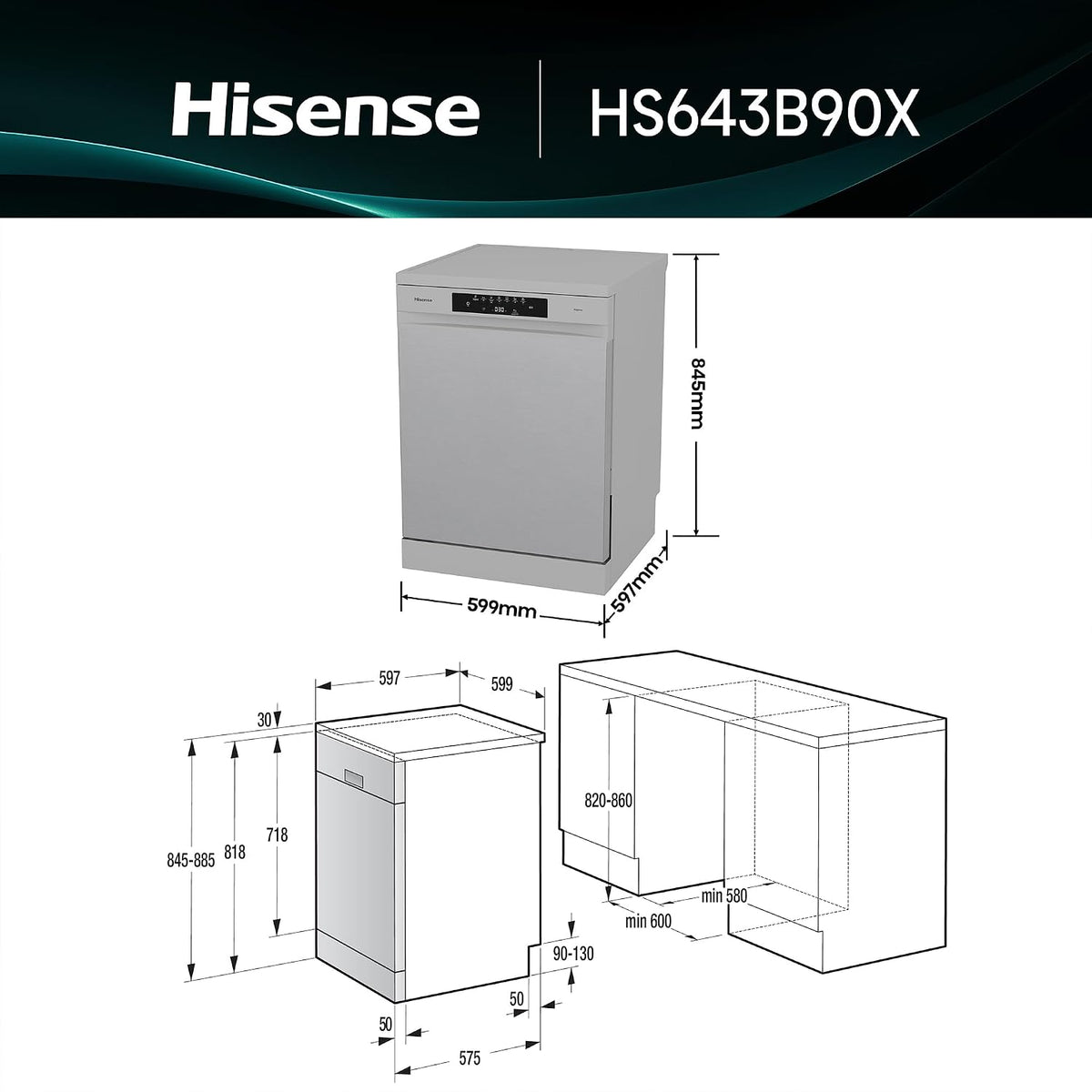 LVJ. HISENSE HS643B90X 6P 3ªB 44DB INOX