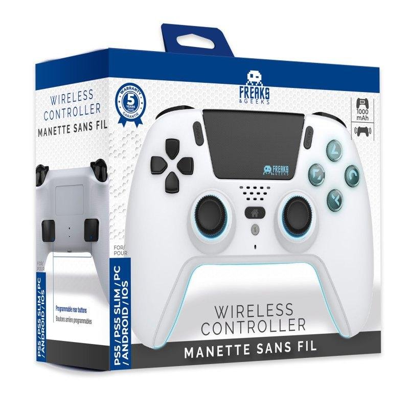 MANDO COMPATIBLE PS5 FREAKS AND JEAKS BLANCO