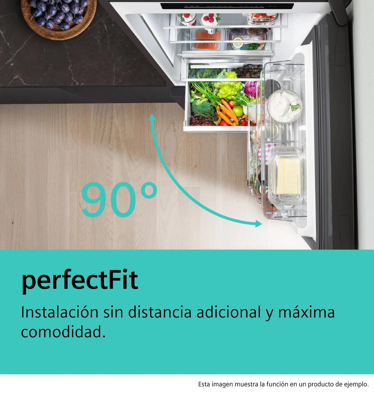 Frigorífico combi Siemens KG39NVIAG – distribución de estantes y compartimentos