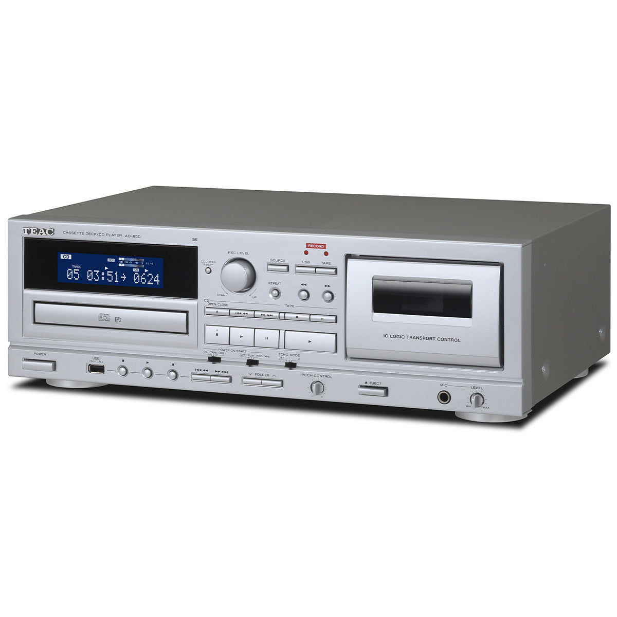 REPRODUCTOR TEAC AD-850-SE CD CASSETTE USB SILVER
