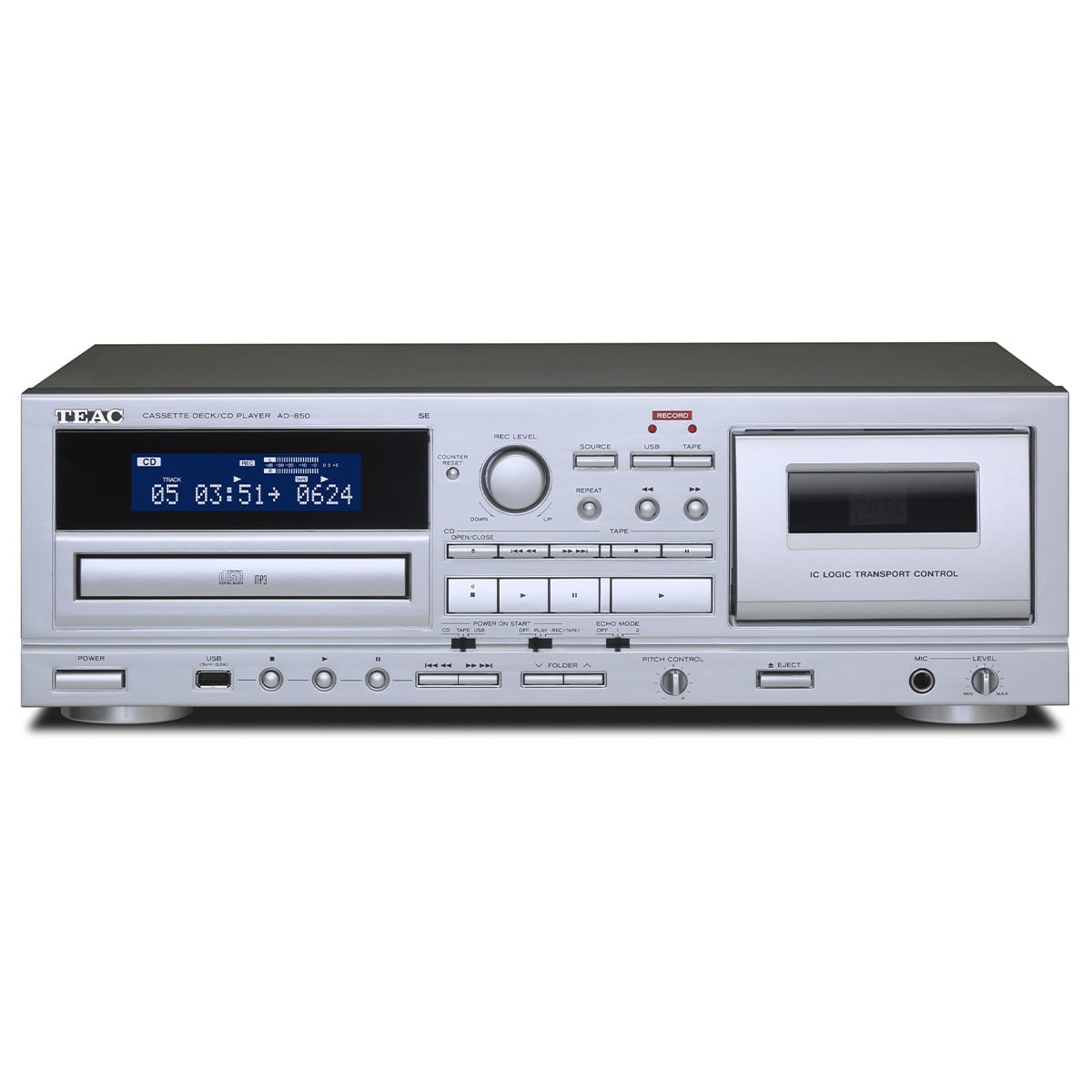 REPRODUCTOR TEAC AD-850-SE CD CASSETTE USB SILVER