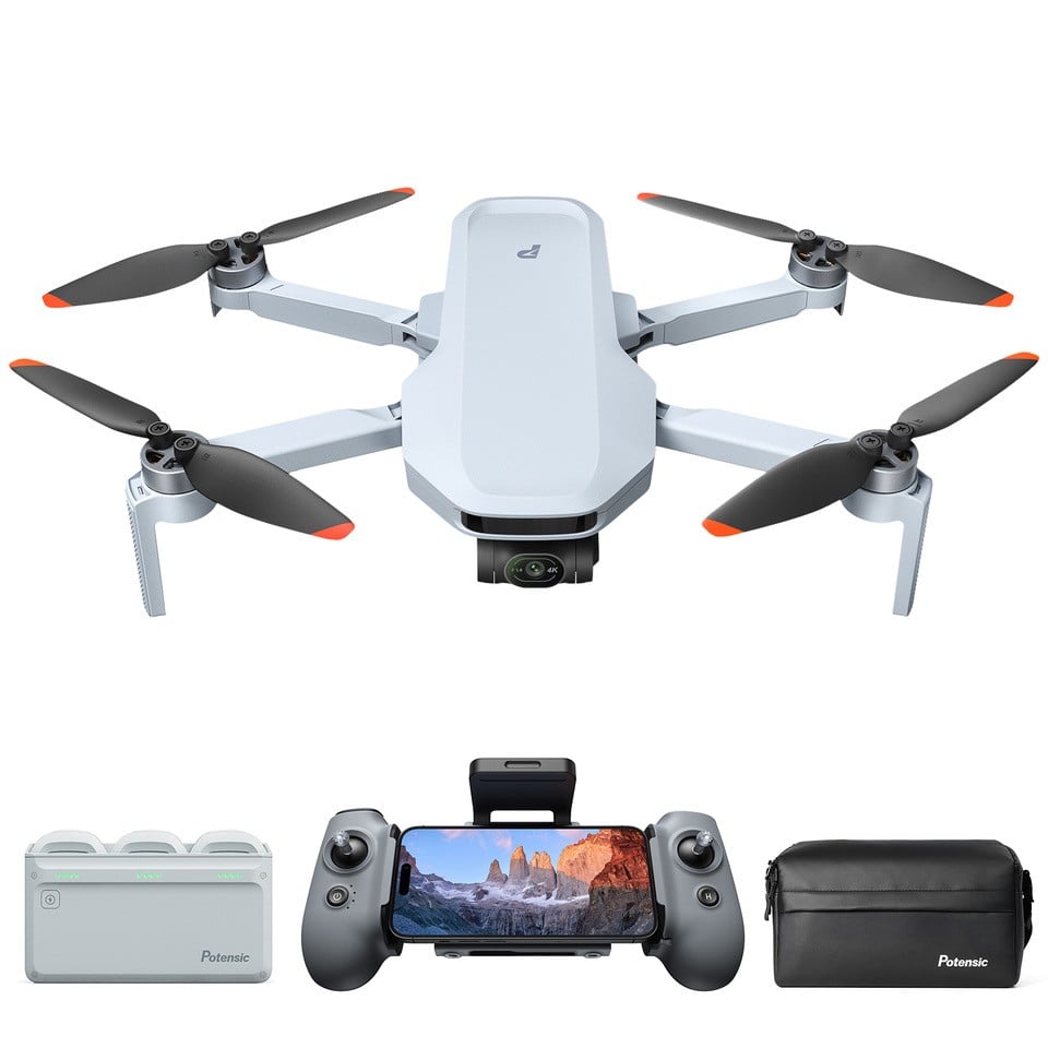 DRON POTENSIC ATOM 2 FLY MORE KIT 48MP 4K 3 EJES