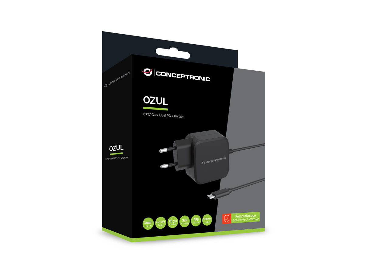 CARGADOR PARED CONCEPTRONIC USB C 67W