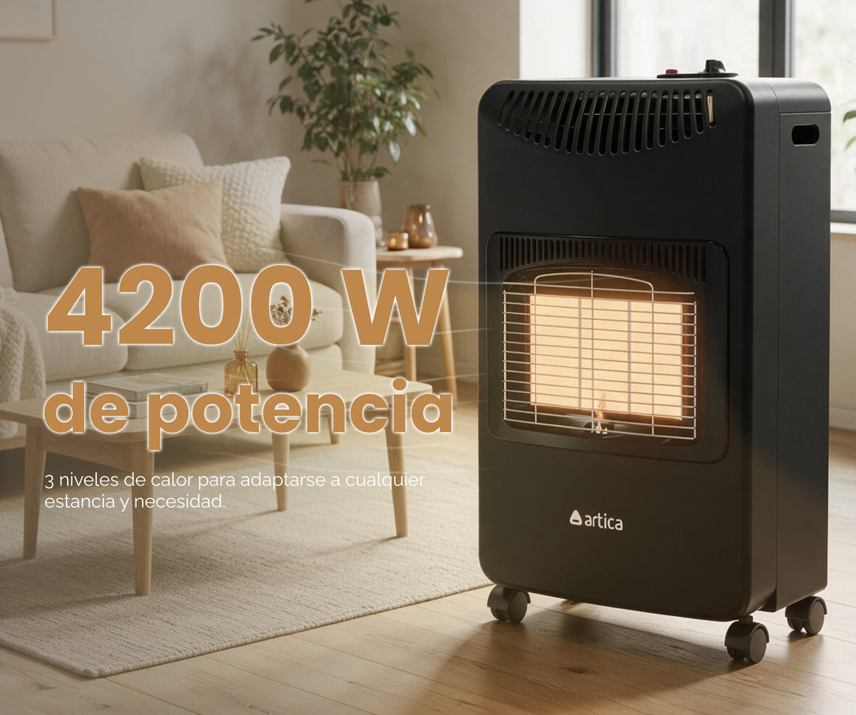 ESTUFA GAS ARTICA AEI4200NPL INFRAR 4200W PLEGABL
