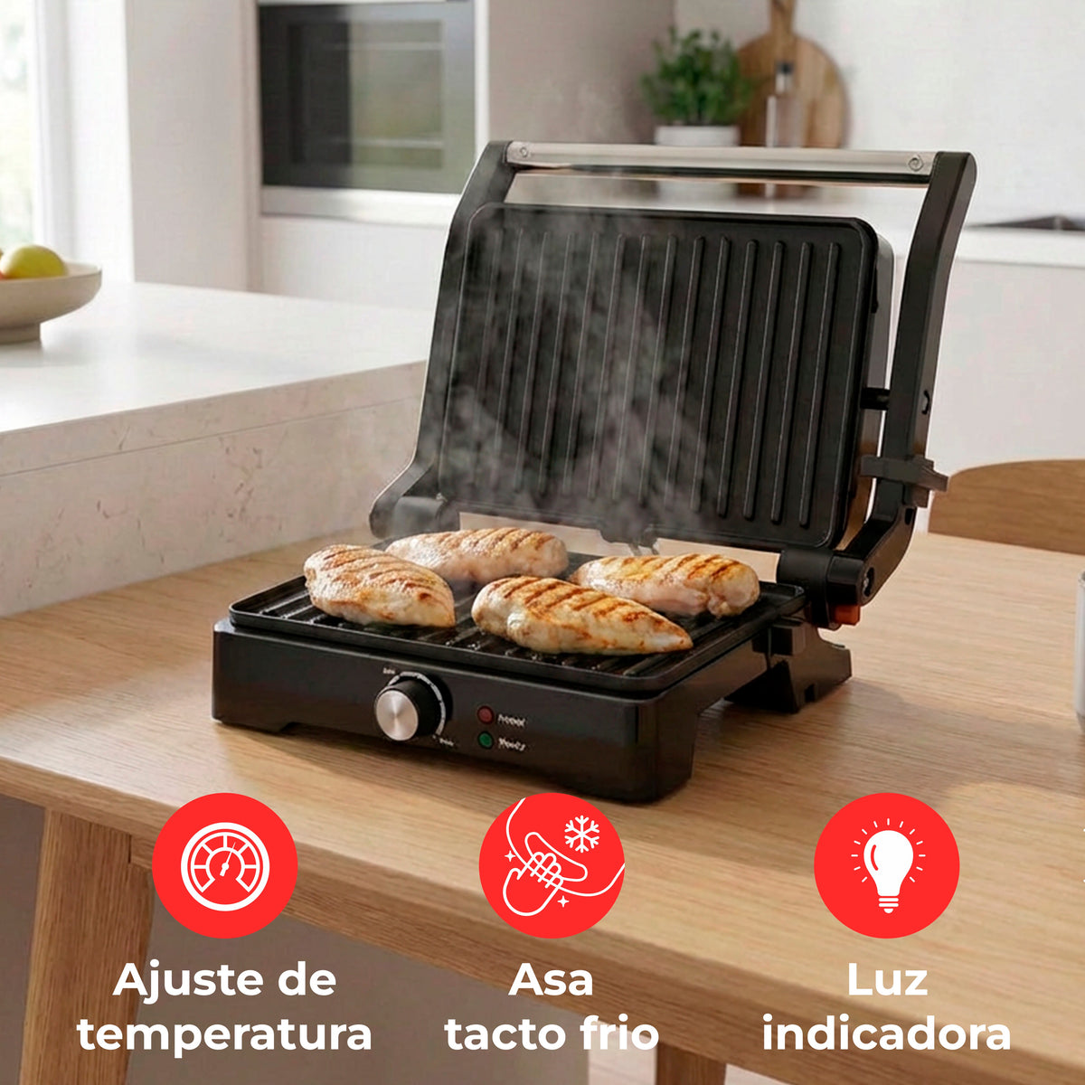 GRILL FAGOR ROASTGRILL XL 1200W 27,5X17,3CM 180º
