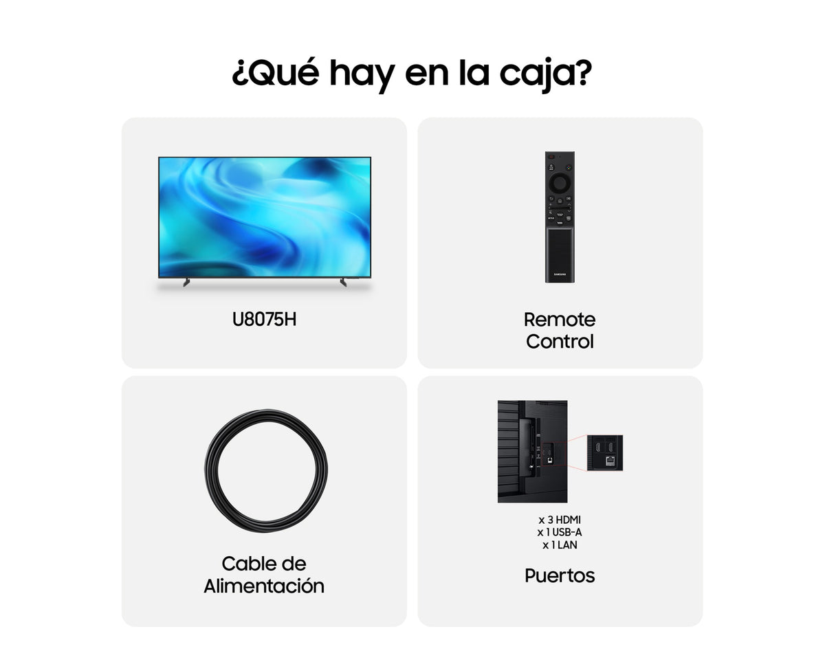 TV SAMSUNG 85" TU85U8075H CRYSTAL UHD SMART TV BT