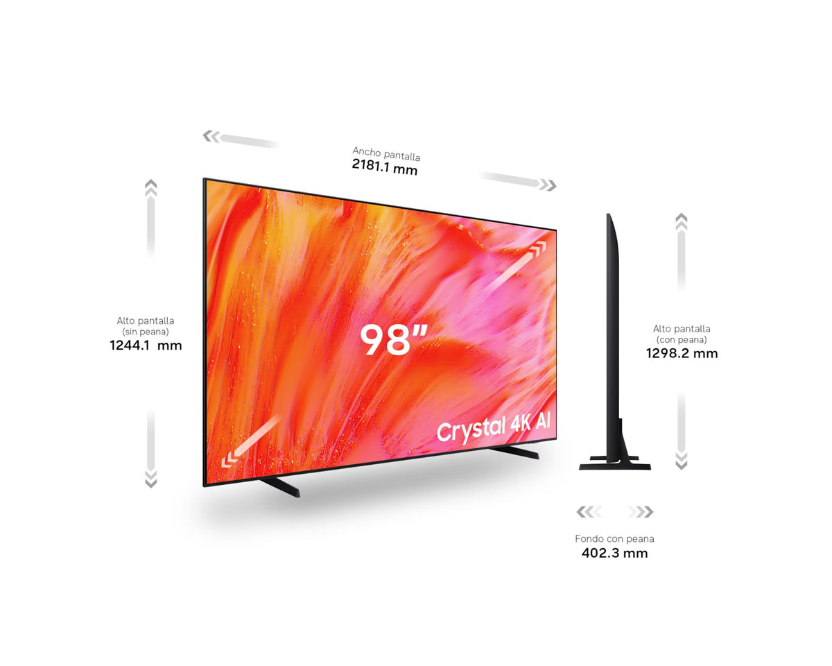 TV SAMSUNG 98" TU98U9005H CRYSTAL UHD SMARTTV 240H