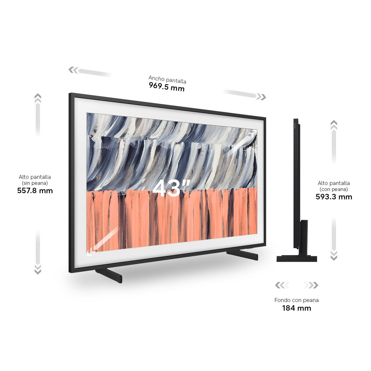 TV SAMSUNG 43" TQ43LS03H UHD QLED THEFRAME