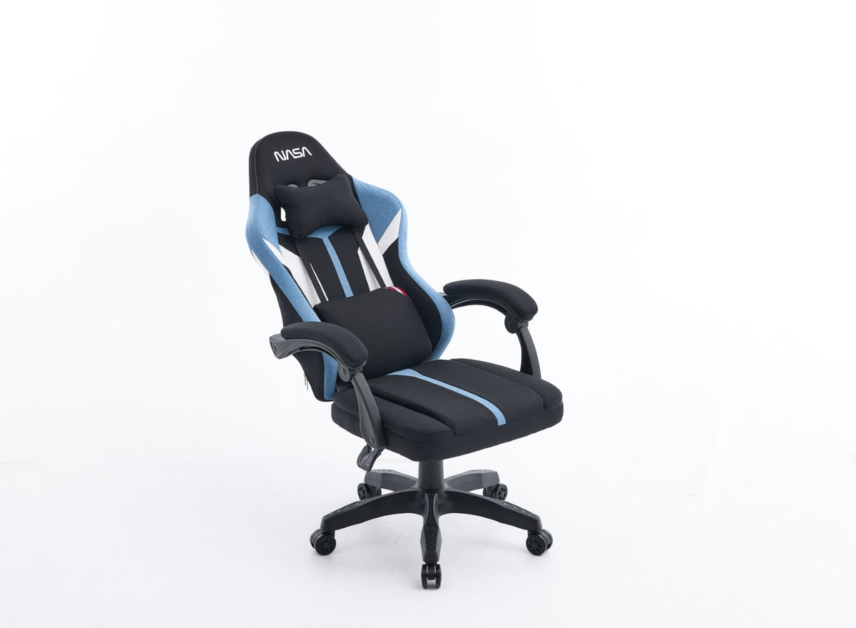SILLA GAMING NASA SATURN PRO NEGRO AZUL CLARO