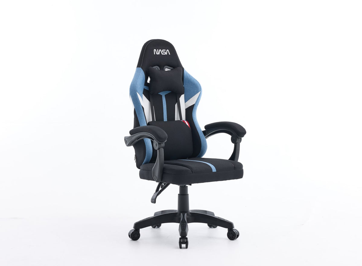 SILLA GAMING NASA SATURN PRO NEGRO AZUL CLARO