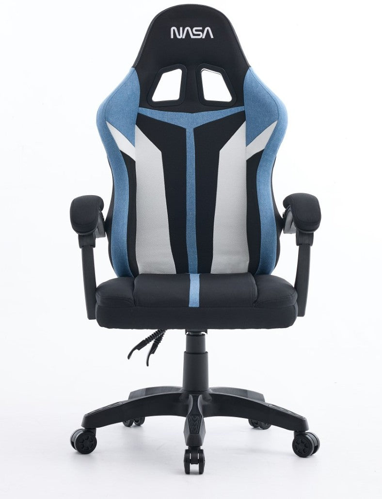SILLA GAMING NASA SATURN PRO NEGRO AZUL CLARO