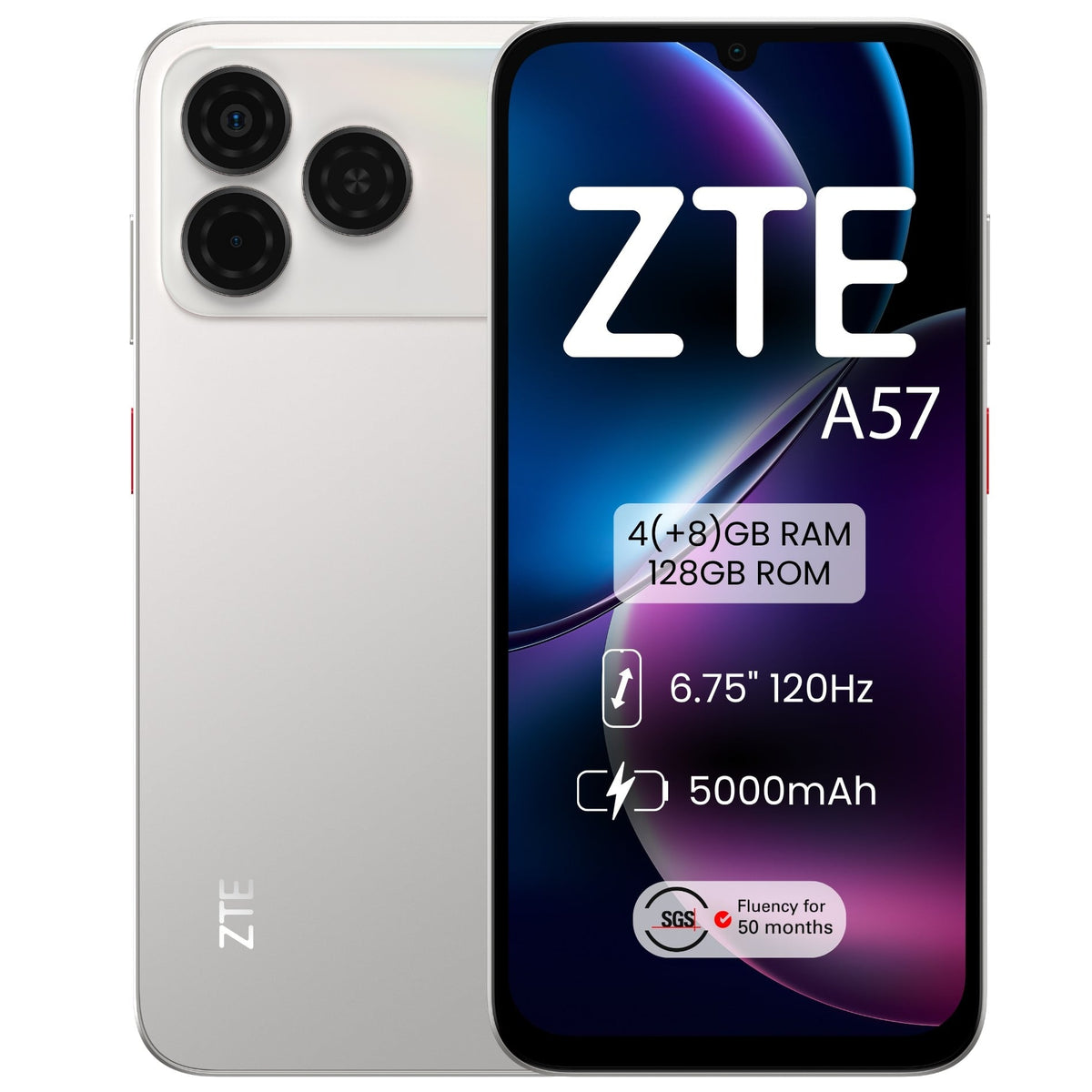 SMARTPHONE ZTE A57 4/128 6,75" CYBER SILVER