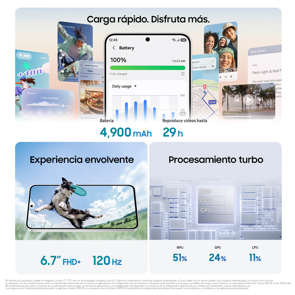 SMARTPHONE SAMSUNG S26 FE 8/128 6,7" PISTACHIO