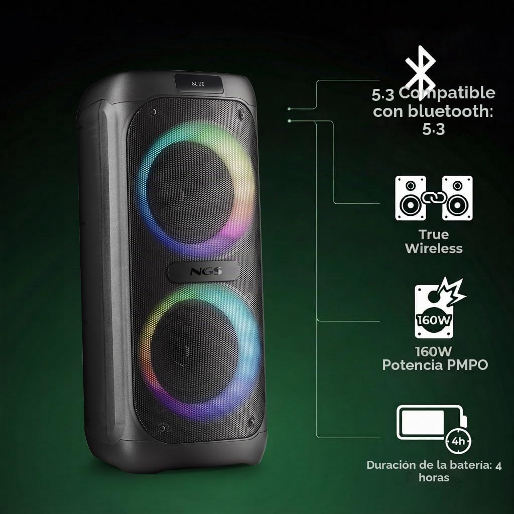 ALTAVOZ NGS WILDBANGER2 BT TWS USB 240W