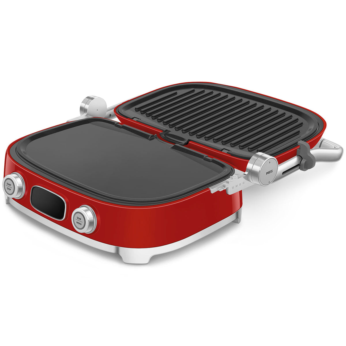 GRILL SMEG MGF01RDEU ROJO 2000W 4 PLACAS INTERC.