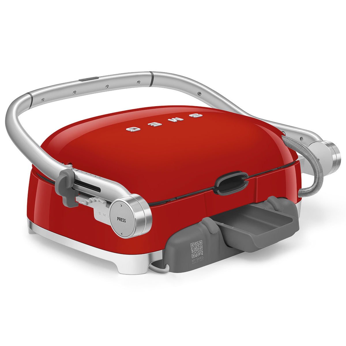 GRILL SMEG MGF01RDEU ROJO 2000W 4 PLACAS INTERC.