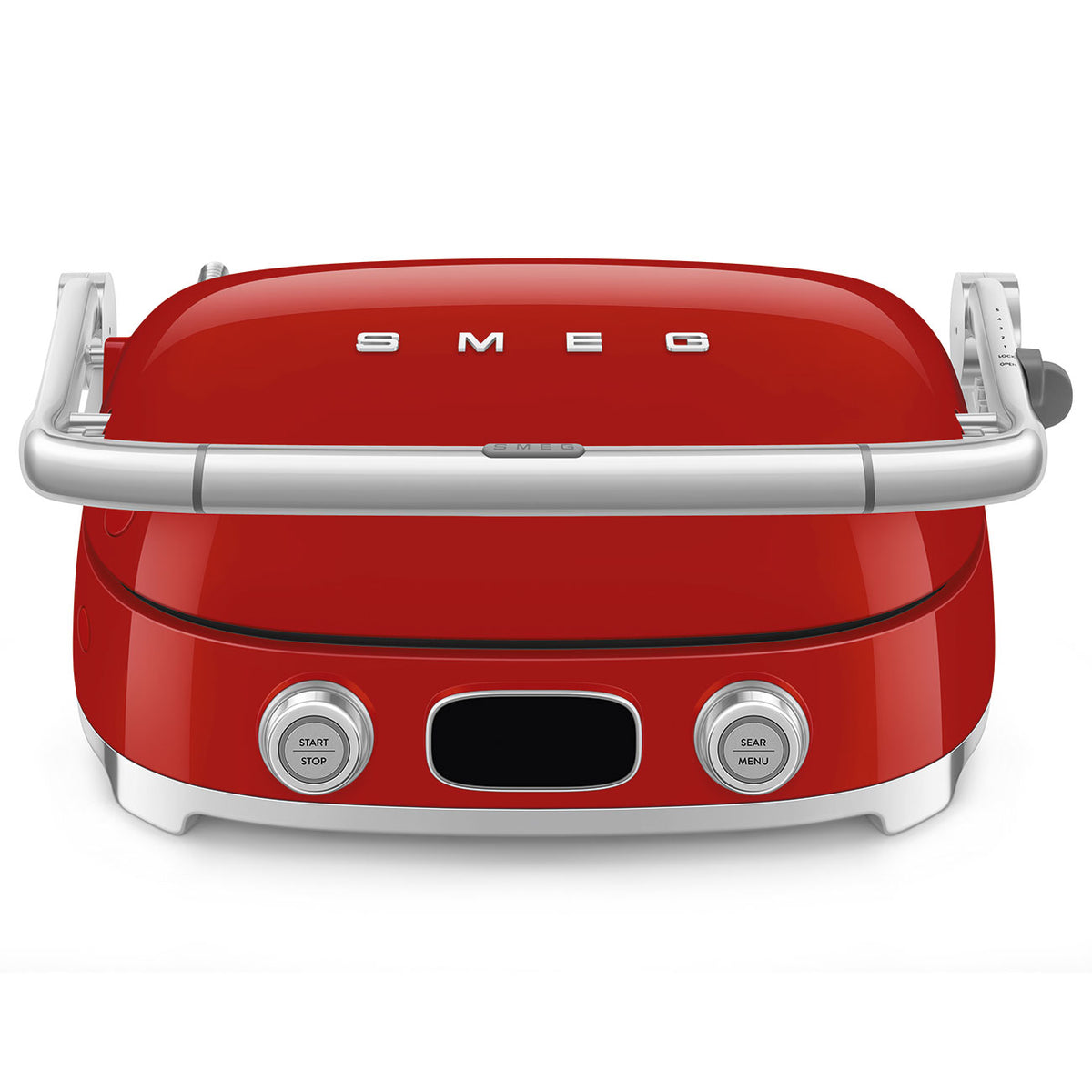 GRILL SMEG MGF01RDEU ROJO 2000W 4 PLACAS INTERC.