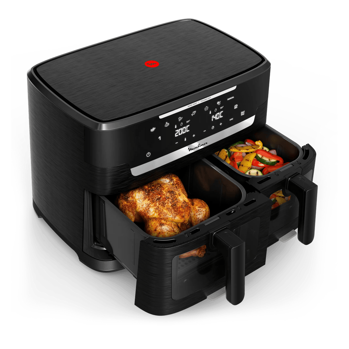FREIDORA AIRE MOULINEX EZ9478 DUAL 11L 2700W