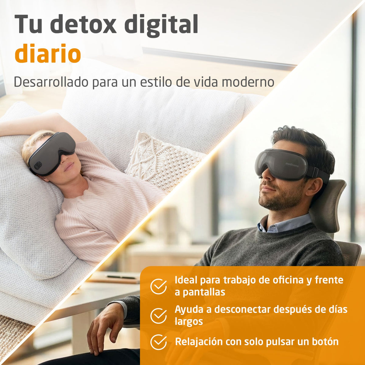 MASAJE MEDISANA EM150 OCULAR CALOR C/MUSICA