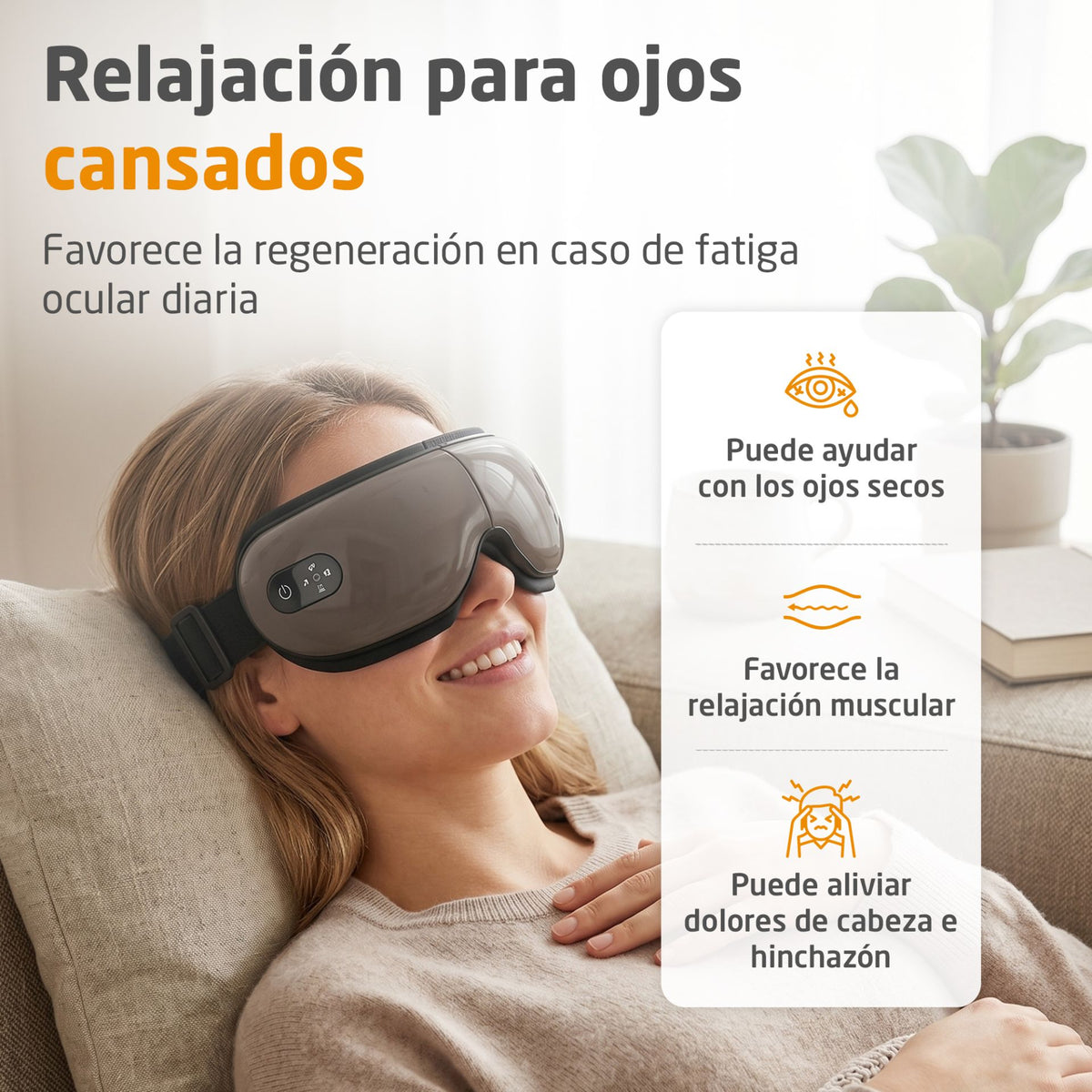 MASAJE MEDISANA EM150 OCULAR CALOR C/MUSICA
