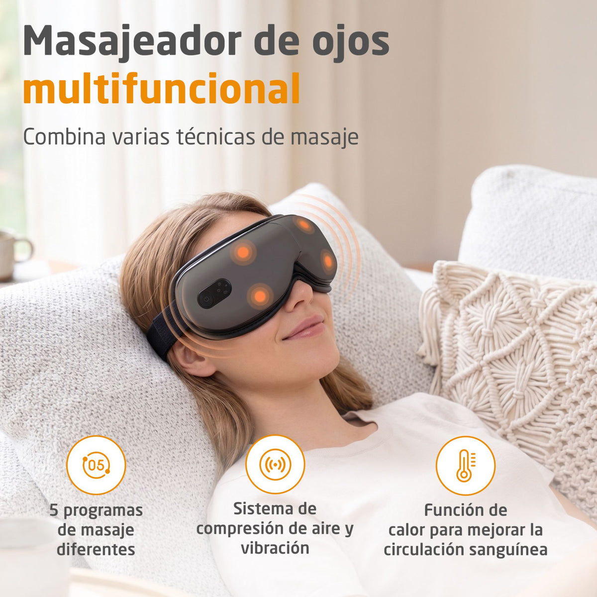 MASAJE MEDISANA EM150 OCULAR CALOR C/MUSICA