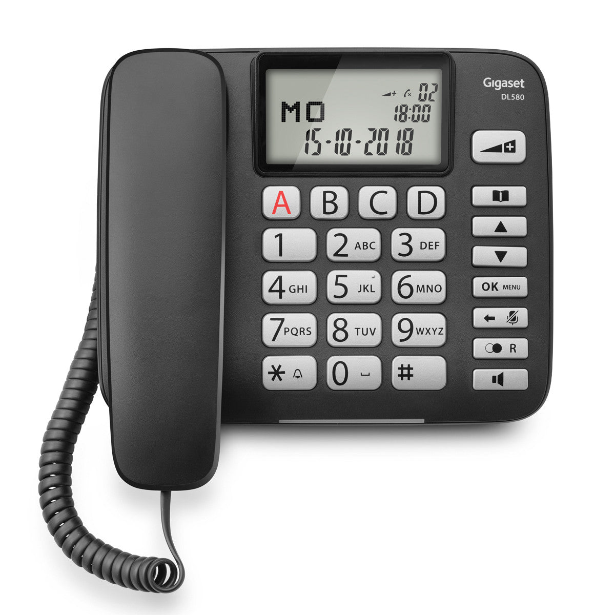 TELEFONO SOBREMESA GIGASET DL580 BLACK