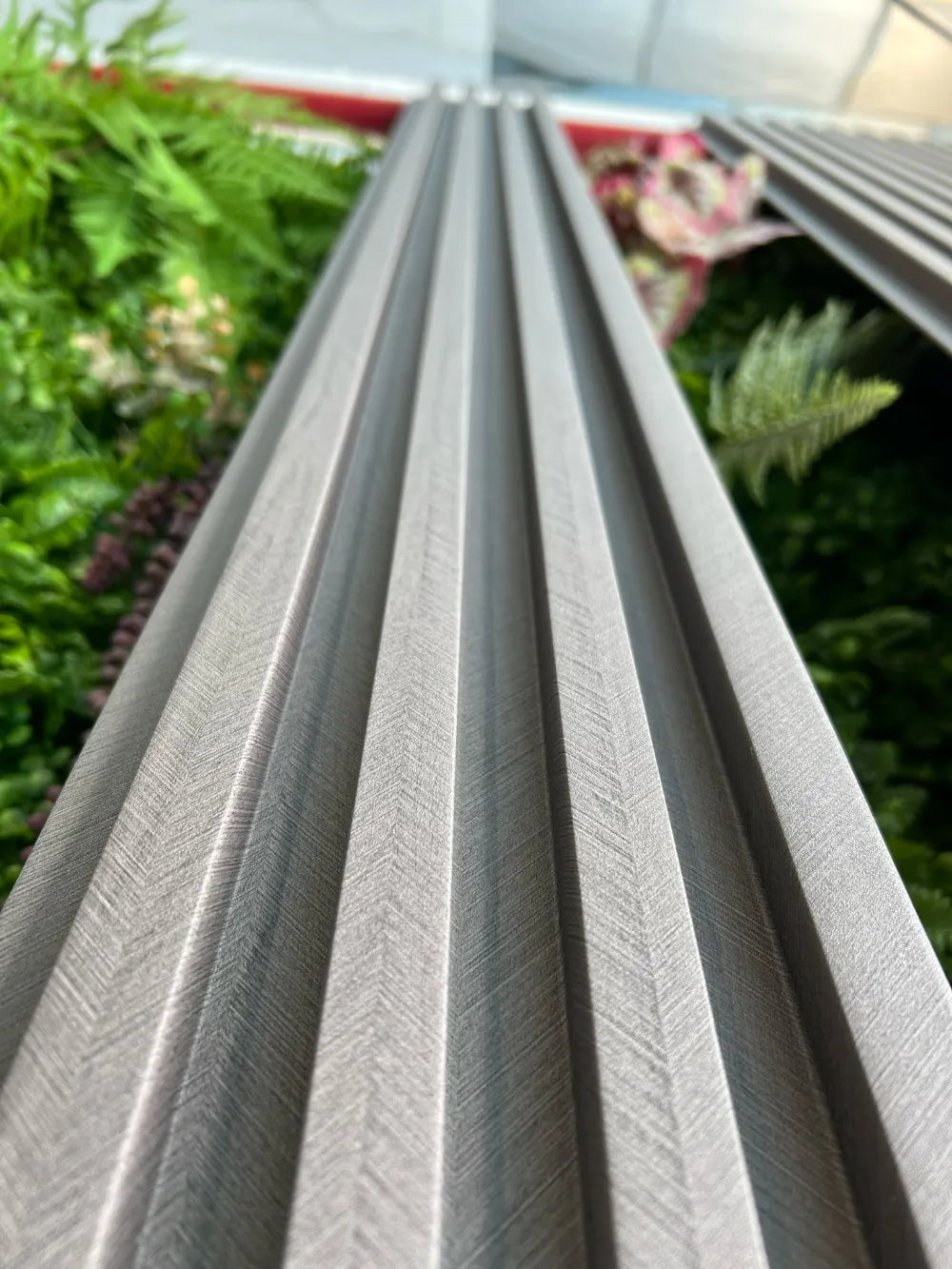 Listón decorativo PVC Gris Espiga Regular 290 x 16 cm